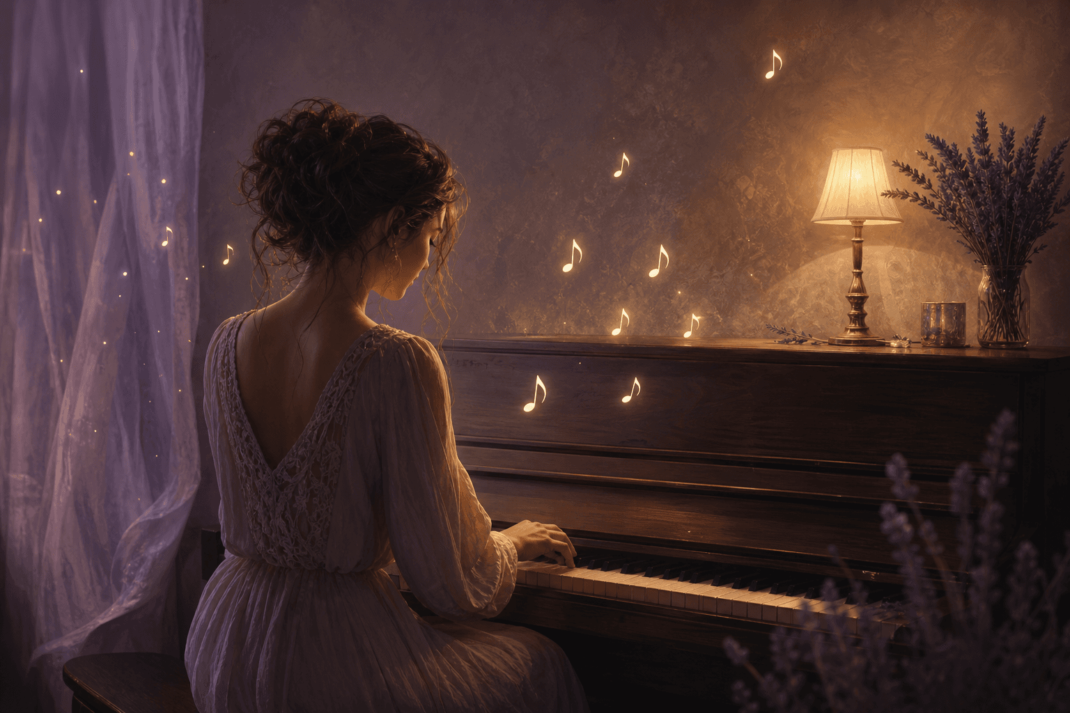 Pochette — La fille aux notes simples
